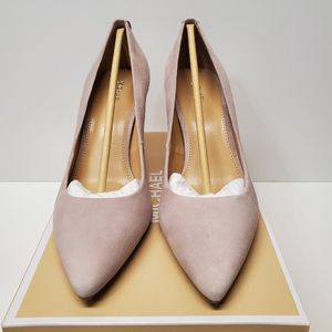 MK Flex Mid dusty blush Pump Suede heels 👠Cement Color
